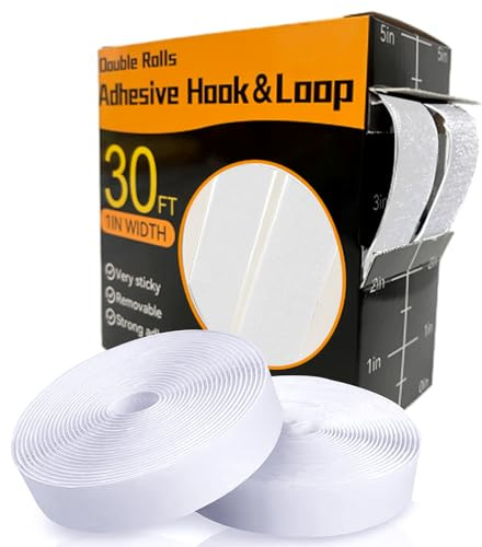 Klettband selbstklebend 10M 25mm Starkes Klettverschluss Befestigungsband | Flexibel zuschneidbar für Haushalt, Büro und Werkstatt, haftet zuverlässig auf glatten Flächen ohne Bohren oder Werkzeug