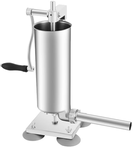 Macchina da cucina in alluminio manuale per salsicce con ventosa imballata dimensioni tubi professionali di riempimento per salsicce in famiglia bar campeggio