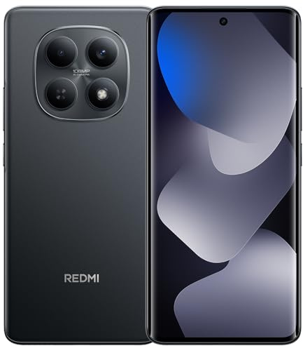 XIAOMI Redmi Note 15 NFC Smartphone, 6 + 128 Go, Noir, Appareil Photo 108 MP, IP64, 120 Hz, Mediatek Helio G100 Ultra, Android 15, Charge Rapide 33 W, Batterie 6 000 mAh, sans Chargeur