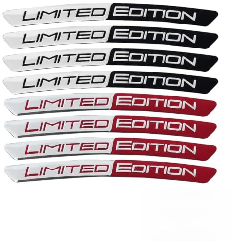 QEXUJOW Adesivi con logo per auto, set da 8, adesivi metallici 3D da 9 cm, accessori decorativi personalizzati.