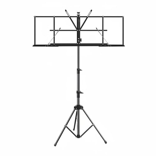 CoudarTitie Portatile Supporto per Spartiti Musicali Pieghevole Tripode Espandibile Adattabile a Diverse Altezze Pratico per Musicisti Insegnanti Orchestre