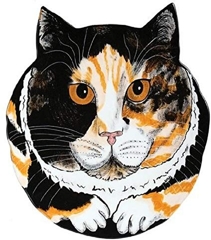 Pavilion - Rescue Me Now Calico Cat Ear Plate, 10-3/4-Inch
