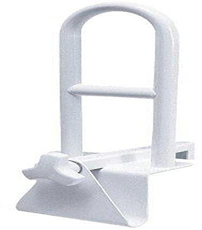 Medline Bathtub Grab Bar - Side Tub Locking, Stainless Steel, White - Secure & Durable Bathroom Safety Handle for Elderly & Disabled - Easy Installation & slip-resistant Grip - 1 Each