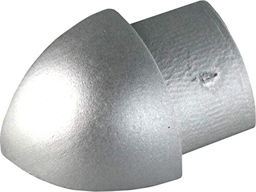 Fuchs Design Premium Fliesenschiene 6 mm Viertelkreis Aluminium eloxiert silber matt 2,5 m (Außenecke)