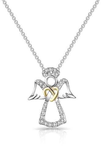 Philip Jones Collier ange gardien créé avec des cristaux Zircondia®