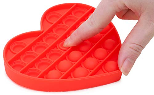Toyland® Push Bubble Pop Bubble Sensory Fidget Toy (Red Heart)