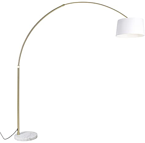 Qazqa xxl - Lampadaire avec Abat-Jour - 1 lumière - H 2690 mm - Blanc - Moderne - éclairage intérieur - Salon I Chambre