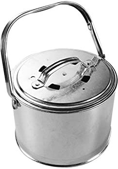 WANWEN Réchaud à Charbon de Bois en Acier Inoxydable pour Chauffage intérieur et extérieur pour la pêche, Le Camping pour Garder au Chaud (Color : Silver, Size : Medium) Little Surprise