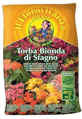 TERRIFLORA Torba bionda, per tutti i tipi di piante bulbose, conf. 80 lt