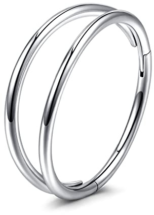 VFUN 16G 316L Chirurgenstahl Hinged Clicker Ring Septum Piercing Nasenpiercing für Damen Herren CZ Inlaid Helix Knorpel Piercing Ohr 8-10MM