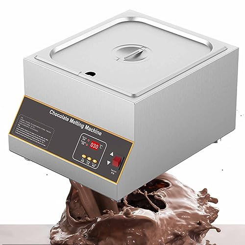 ALSUP Fondoir à Chocolat Tempéreuse à Chocolat Professionnelle Fondoir à Chocolat Commercial Fondoir à Chocolat Machine à Fondre Le Chocolat électrique Fondoir/réchauffeur de Chocolat,1-Cylinder
