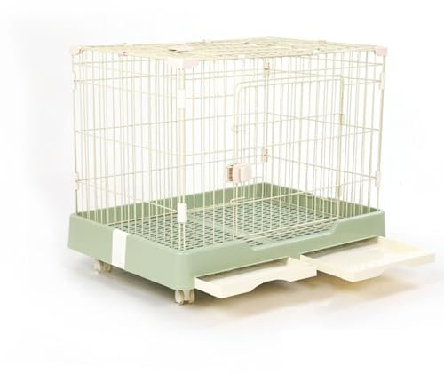 Hasenstall Innen for 2 Hasen Groß, Metallkäfig for Kleine Haustiere, Pet Products Portable Metalldraht Yard Fence, Freilauf for Kaninchen / Meerschweinchen / Hasen ( Color : Green , Size : 99*62*70cm