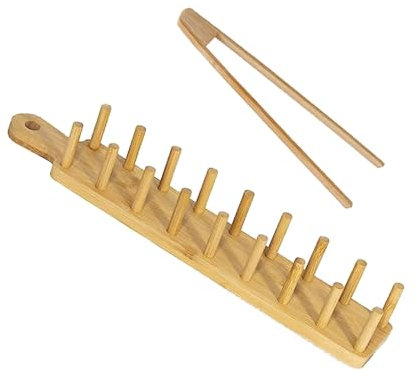 GuoQiao Porta Tacos in Legno Scaffale Messico Stand Alimentare Vassoio Tacos Piatto Materiale in Legno Utensile da Cucina per Esposizione di Alimenti in Legno per Ristorante