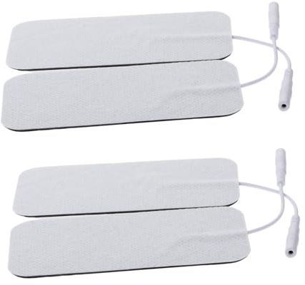 Selbstklebende Gel Ersatzpads 4 Stück für Therapie | Haftende Elektroden mit Klebekraft, Passende Auflage für Muskelstimulatoren, Kompaktes