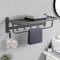 JiGiU Toalleros de Baño 60cm, Accesorios Baño Toallero Toallero de Barra Cepillado, 304 Acero Inoxidable con 6 Ganchos para Baño y Cocina