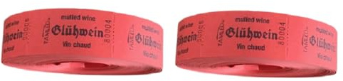 TAMLED Bonrolle GLÜHWEIN 2x 1000 Abrisse perforiert fortlaufend nummeriert