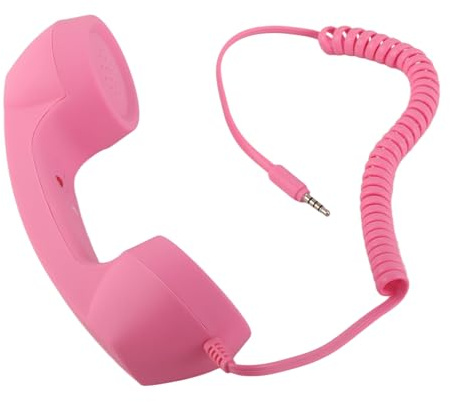 Retro Telefonheadset, Vintage Handenhet med Mikrofon, Justerbar Volym, 3,5 Mm + USB C för Mobiltelefoner (#2)