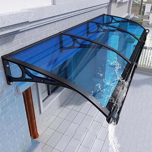 Techo Exterior Lluvia,Tejados De Plastico Exterior, Planchas Policarbonato Transparente, Toldo Cubierta De Policarbonato En Jardín Al Aire Libre Dosel De Techo, Patio Toldo(L120*W300cm/L48*W118in)