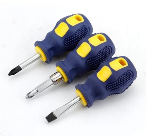 tianwandong 1 pz Mini Cacciavite Multifunzione Cacciavite a Croce Cacciavite a Taglio Piatto Fai da Te Strumenti di Riparazione Magnetico Corto Piccolo Cacciavite(Double-Use)