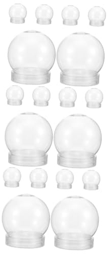 ABOOFAN 18 STK Transparenter Wasserballon Aus Kunststoff DIY Wasserkugelglas Befüllbare Zierkugel Leere Schneekugeln Zum Basteln Schneekugelglas Leere DIY Liefert Das Haustier