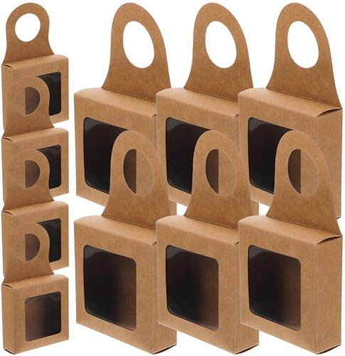 Amosfun 25 Stück Weindekorboxen Aus Kraftpapier -aufbewahrungsboxen Mit Deckel Und Snackboxen Für Die Heimdekoration Wurstboxen Tragbarer Wein-Organizer