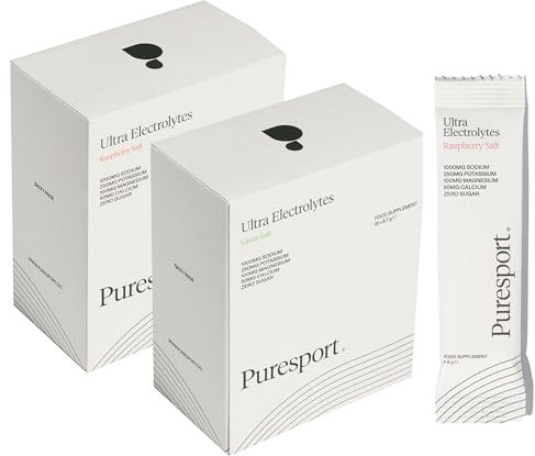 Puresport Ultra Electrolytes Hydration Discovery Pack (30 Pack) | Citrus & Raspberry Salt/15 Electrolyte Sachets of Each | Sugar Free Electrolytes Powder | Optimises Hydration/Supports Muscles