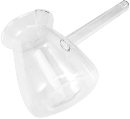 UTHCLO Side Handle Kettle Glass Creamer Pitcher for Home Milk Jug for Coffee Machine Espresso Pouring Cup Creamer Container for Coffee and Accessories