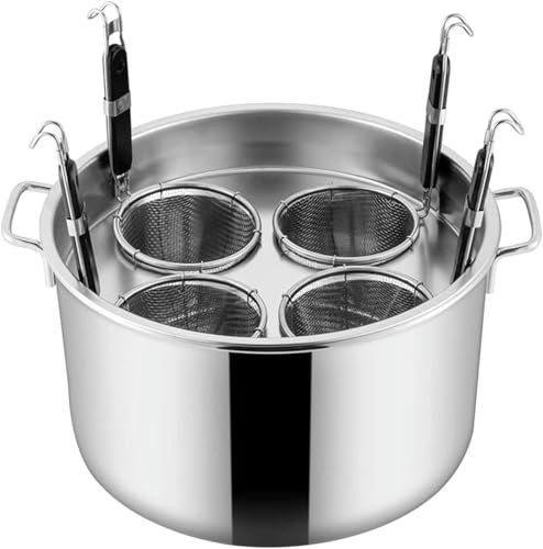 Pentole per Pasta 3/4/5 Fori in Acciaio Inox, pentola per la Cottura della Pasta con cestello per Inserto colino, Set per la Cottura di Pasta, tagliatelle, Verdure e Gnocchi per la Cucina di