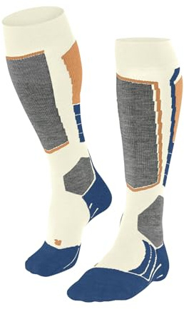 FALKE SK2 Intermediate W Kh lana filo funzionale caldi spessi 1 paio, Calzini da sci Donna, Bianco Offwhite-Candy 2042, 37-38