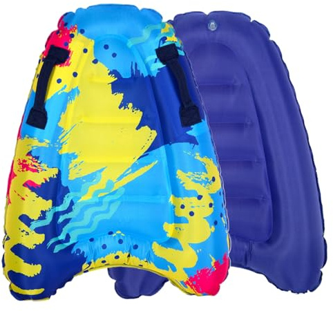 Aufblasbare Bodyboards mit 2 Griffen, Graffiti, faltbares Strand-Bodyboard, leichtes, tragbares Sommer-Schwimm-Surfbrett für Kinder, Jugendliche und Erwachsene, Bodyboard, Bodyboards für Strandki