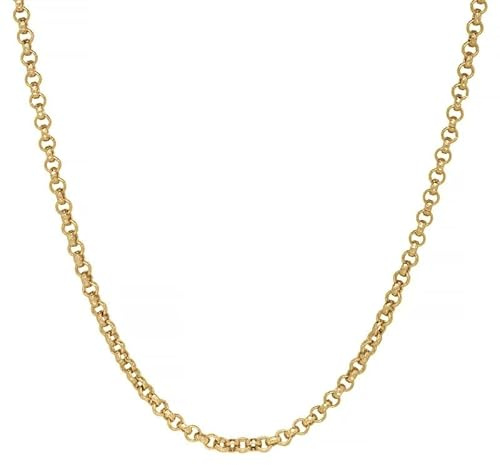 Bling King London - Gold Diamond-Cut Belcher Chain, 24 Inch Long 4mm Thick