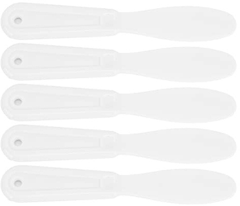 Espátulas de Silicona Largas, 5 Piezas Resistentes al para Chocolate, Helado y Mantequilla, Herramientas Ergonómicas para Raspar Tarros y Mezclar Cera ()
