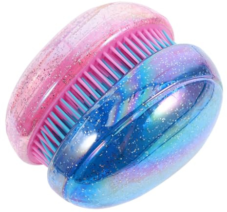 Yardenfun 2 Stück Glitzernde Antistatische Massage Haarbürsten in Eiform für Dickes und Nasses Haar mit Perlmuttschimmerndem Design für Büro und Zuhause