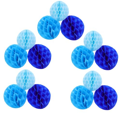 PLAFOPE 15 Pezzi Palle a Forma di in Carta Sottile Multicolore Decorazioni appese per Feste Compleanno Matrimonio Shower e cameretta