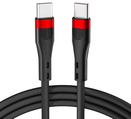 Bestwist USB C to USB C Cable, 100W USB Type-C Charger Cables Fast Charging, 1M Durable Nylon Braiding High Speed Data Lead for iPhone 15/16/Plus/Pro/Pro Max, Samsung Galaxy S25 Ultra 5G/S24 Ultra