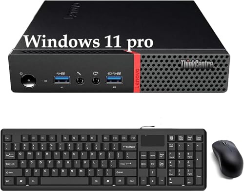 Lenovo ThinkCentre M700 Mini Desktop PC, Intel Core i7-6700T, 16 GB RAM, 512 GB SSD, tastiera US QWERTY WiFi, Bluetooth, Windows 11 Pro (ricondizionato)