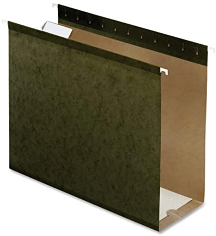 Pendaflex Extra Capacity Reinforce d Hanging File Folders, 4, Letter Size, Standard green, 1/5 Cut, 25/BX (4152x4)