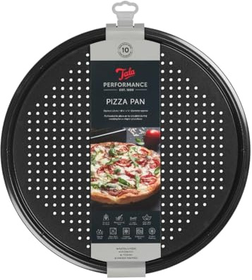 Tala Performance Crisper Pizza Tray, Professional Gauge Carbon Steel with Eclipse Premium Non-Stick Coating, Ideal for Tray Bakes, Measures 26 cm x 26 cm x 1.2 cm