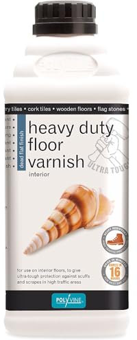 Polyvine Heavy Duty Floor Varnish Dead Flat 1 Litre