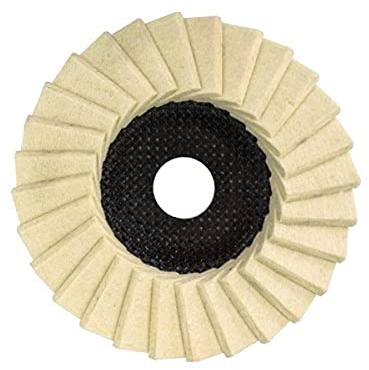 Dronco Glanz Polierscheibe 125x22.2 mm, Legierter Stahl, für Winkelschleifmaschine, Verbunden, 180er-Mittelkorn