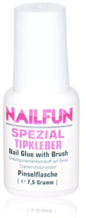 Spezial Tipkleber Profiqualität 7,5 g in Pinselflasche - transparent Nagelkleber