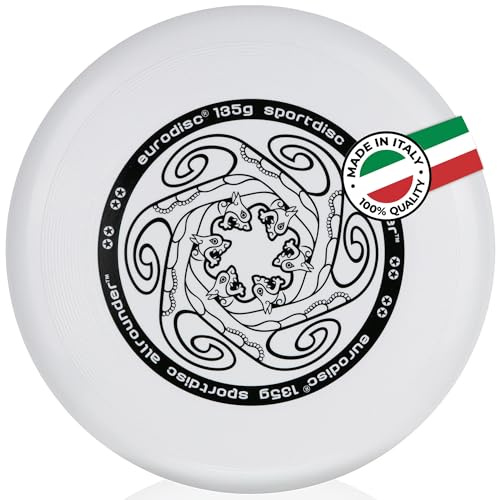 eurodisc - Frisbee da Spiaggia, per Ragazzi e Bambini, Bianco, 135 g