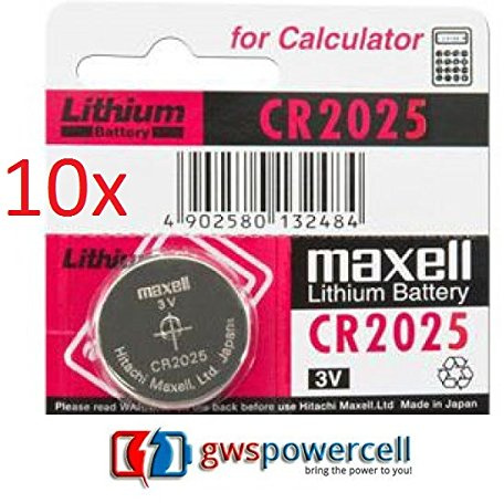 GWS-POWERCELL® MAXELL CR 2025 (CR2025, 10x)