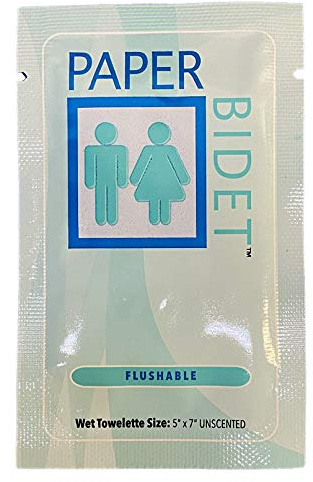 Paper Bidet – Body Wipe Company – biologisch abbaubar, geruchlos und spülbar, umweltfreundlich, 24 einzelne Packungen