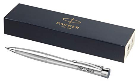 Exklusiver PARKER Kugelschreiber Modell URBAN grau/silber inkl. Gravur Lasergravur graviert neu