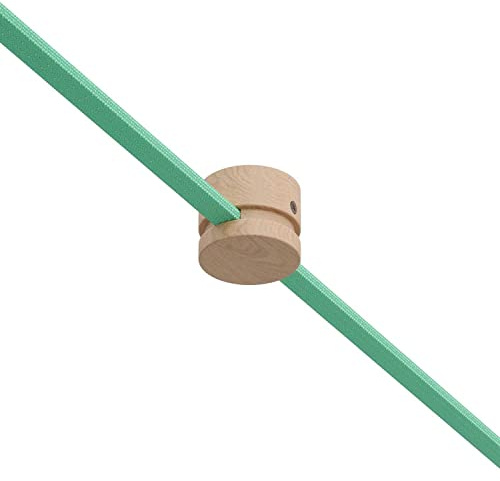 creative cables Pasacables Madera Filé System para Cable Textil Guirnalda. Fabricado en Italia - Neutro