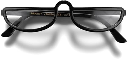 LONDON MOLE® Brainy lesebrille | Coole halbmondförmige lesegeräte | Herren damen unisex | Federscharniere