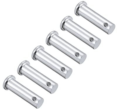 PATIKIL 10mmx35mm Singolo Foro Clip Perni, 6pz Piatto Testa Zinco-placcatura Solido Acciaio Collegamento Cerniera Perno