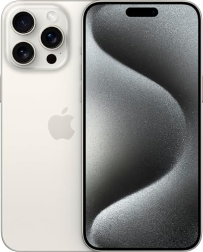 Apple iPhone 15 Pro Max, 512GB, White Titanium - Unlocked (Renewed)
