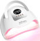 380W Lámpara UV LED Uñas,Secadora de LED UV con 81 Cuentas LED,Lámpara Uñas Semipermanentes con 4 Temporizador,Sensor Automático,Pantalla LCD,Para Manicura Pedicure Nail Art Hogar el Salón